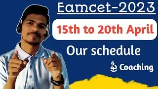 Eamcet 2023 chemistry crash course 15th to 20th april our schedule