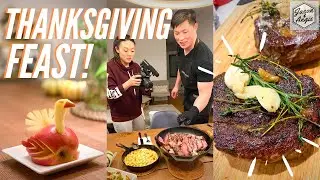Preparing Thanksgiving Dinner | Sous Vide USDA Prime Ribeye Cap Steak, Pesto, Lumpia and More!