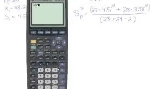 t-Test to Compare Two Population Means: Independent Samples (Equal Variances), Problem 4