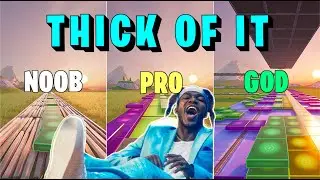 KSI - Thick Of It - Noob vs Pro vs God (Fortnite Music Blocks Cover)