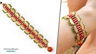 Sleigh Bracelet - DIY Jewelry Making Tutorial by PotomacBeads