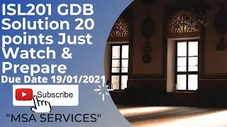 ISL201 GDB Solution 2021 || isl201 gdb 1 solution fall 2020 Virtual University Of Pakistan 