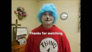 Thing 1 and Thing 2 Make- up - Steve's make-up