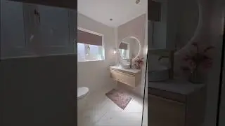 Pink and marble bathroom 