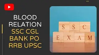 Trick for Blood Relation Concept|SSC CGL 2017|SSC CGL preparation|Bank PO