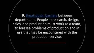Let's Learn Food Science - Deming's 14 Points for Management Systems