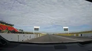 Calder park with go pro on windscreen