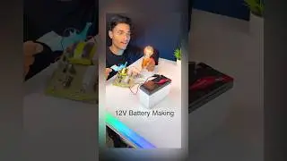 Making 12V Lithium Battery for inverter, DC Motor Fan Cooler #hackerjp #shorts