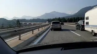 Едим в Хорватию на остров Раб, Лопар. (Rab, Lopar) Попали в пробки (Stau)