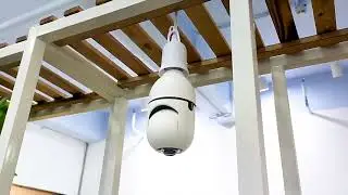 E27 Bulb Camera 5G wifi Surveillance Cam Night Vision Full Color Automatic Human Tracking Video