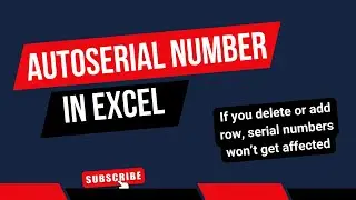 Auto generate serial number using aggregate formula in Excel | Autoserial number in Excel Exceltips