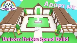 Adopt Me Speed Build | 🦄 Unicorn Stables Pet Room Glitch Build 🦄