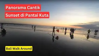 Suasana Saat Sunset di Pantai Kuta Bali