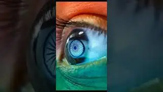 🇮🇳👁️ Indian Flag on Eye: Symbol of Patriotism 😍🔥 #ytshorts
