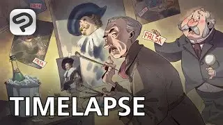 Art Timelapse | art forger van Meegeren | CLIP STUDIO PAINT