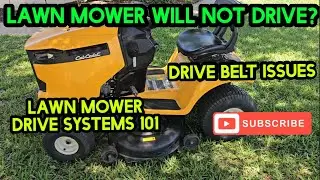 Reasons your mower will not move!.  Drive belt issues. Drive systems 101
