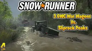 SnowRunner: 3 GWC 1945 War Wagons Vs. Sliprock Peaks | Top Gear Ep. #74