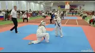 Соревнования по карате киокушинкай. Девочки 9 лет.