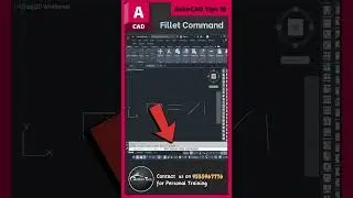 AutoCAd Tips 19- Fillet Command in AutoCAD #autocadtips #autocadd #autocad