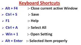 Computer Keyboard Shortcuts Keys | Top 50 Secret Keys of Computer Keyboard