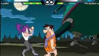 Leela vs Pedro Picapiedra
