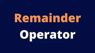 Remainder Operator | Javascript