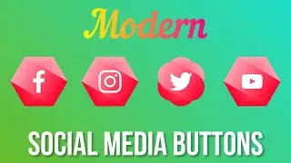 Modern Social Media Buttons HTML CSS