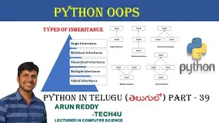 PYTHON IN TELUGU PART 39 - INHERITANCE IN TELUGU | TYPES OF INHERITANCE IN TELUGU |
