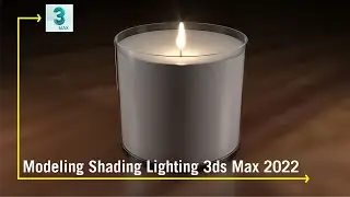 Candle Modeling Shading Lighting 3ds Max 2022 || 3ds Max Tutorial for Beginners in Hindi