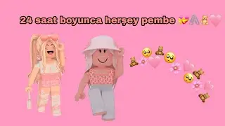 24 saat boyunca herşey pembe ✨💝🥺|Beren Robloxta🧸|Roblox Adopt me🤍|