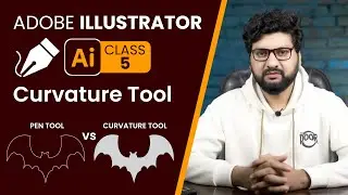 Adobe Illustrator CC 2024 - Curvature Tool in Illustrator CC | Class 5 - اردو / हिंदी