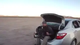El Dorado dry lake bed with The Beast Gimbal  - Behind the scenes