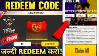 FREE FIRE WORLD SERIES REDEEM CODE | FREE FIRE REDEEM CODE TODAY | REDEEM CODE FREE FIRE #Shorts