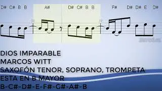Dios Imparable, Marcos Witt, Saxofón Tenor, Soprano, Trompeta, Partitura, Cifrado, Notas, Tutorial