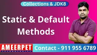 Static and Default Methods In Interface | Java 8 | By Srinivas | Ameerpet Technologies