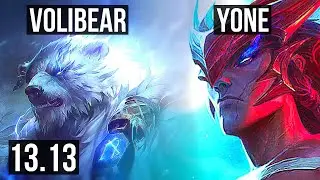 VOLI vs YONE (TOP) | 5/1/5, 1.0M mastery, 300+ games | NA Diamond | 13.13