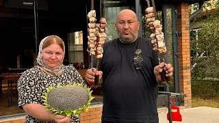 Prepared Khan's Shashlik, Collecting Sunflower Seeds👍🏻