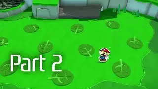 Part 2: Paper Mario: The Origami King Let's Play (Switch) Whispering Woods & Meeting Ol' Grandsappy