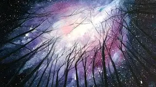 Watercolor Galaxy Painting Demonstration