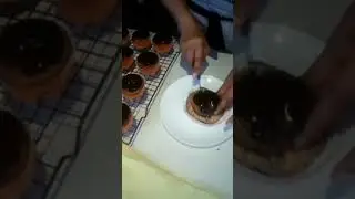 Spiced Pear Muffins with Choc Glaze | Promo by An Acquired Chef