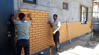 фасадни панел,термопанел ишлари#фасад #уй #усталар #термопанел.