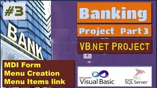 Banking vb.net project P3 with source code explanation download | MDI Form Menu Strip Click Event