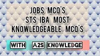 IBA STS BPS 5 to 15 Grade test Job test MCQ's