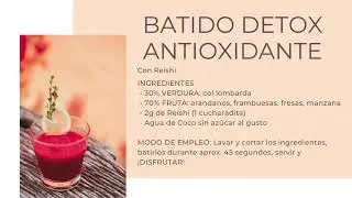 BATIDO DETOX ANTIOXIDANTE