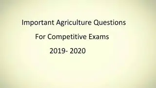 #Agriculturequestions  #Afo Important Agriculture Questions for #Competitive #Exams! #Agronomy part1