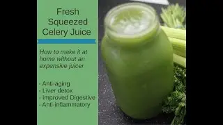 Fresh Squeezed Celery Juice without using a juicer
