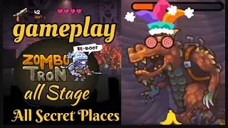 ZomboTron Re-Boot Gameplay💥🔫 Boss fight 😅😂 💥💥💥(All Secret Places)