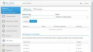Как управлять доменом через DNS сервис Flops.ru? - Хостинг FLOPS - VPS, VDS, KVM: