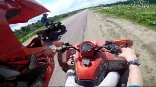 Катка Polaris 850 vs Arctic Cat 450 xc