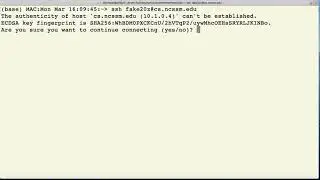 Logging into a UNIX server from  a Mac with ssh